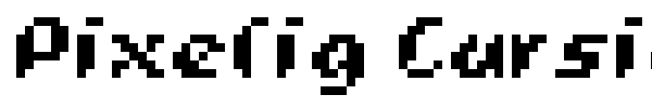 Pixelig Cursief font preview